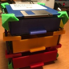 souple disque cabinet brackets tiroirs Créatif recyclage rétro organisation 3d print model - Mito3D