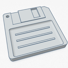 disket Anahtarlık anahtar anahtarları bilim bilgisayar pc geek eski 3d print model - Mito3D