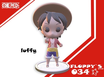 floppy luffy one piece collection luffy-one 3d print model - Mito3D