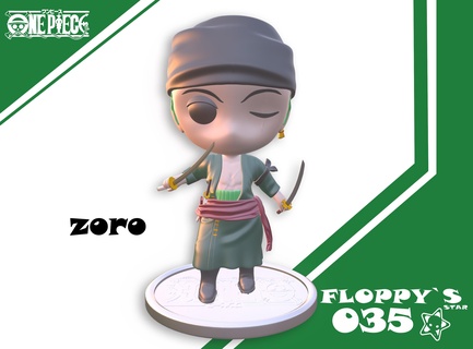 floppy zoro one piece collection zoro-one 3d print model - Mito3D