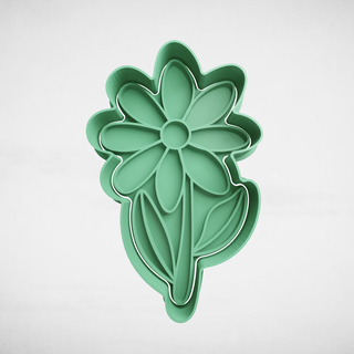 flor cookie cutter cutters stl molds flowers flower 3d print model - Mito3D