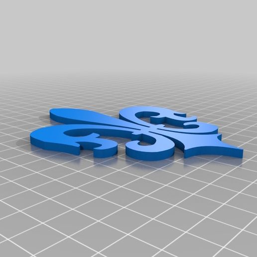 flor lis art emblèmes Boucliers 3D print model - Mito3D