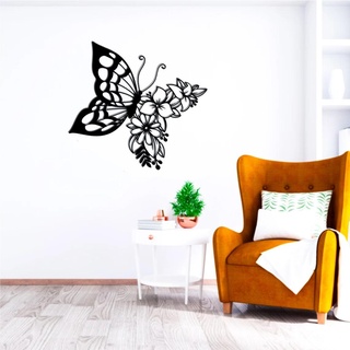 floral mariposa pared Arte flor decoración minimalista 3d print model - Mito3D
