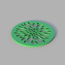 floreale coaster casa 3d print model - Mito3D