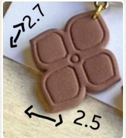 floral earring clay cutter flower 3d print model - Mito3D