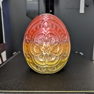 floral egg easter egg floral pattern  3d print model - Mito3D