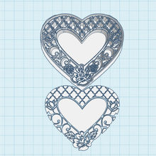 floreale cuore taglierina stampabile francobollo biscotto polimero argilla orecchini 3d print model - Mito3D