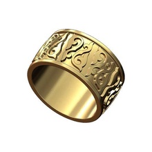 floral scroll engraving cigar band sizes 8 9 10 3d print model jewelry ring gold printable wide vintage antique italian statement 3d print model - Mito3D