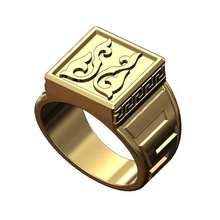 floral scroll engravings greek key pattern signet size 10 3d print model jewelry meandre ring printable silver gold versace chunky bling statement square 3d print model - Mito3D