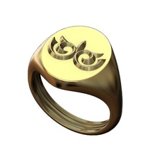 floral rolagem motivo oval sinete anel 3d impressão modelo joalheria imprimível ouro prata jóias vitoriana vintage moda Antiguidade esterlina luxo Signetring 3d print model - Mito3D