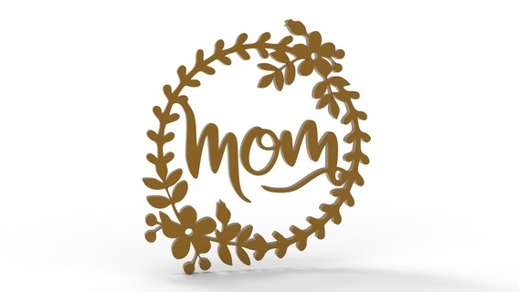 floral couronne cadeau maman bijoux Collier mère journée 3d print model - Mito3D