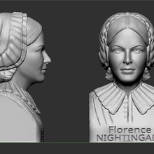 florence nightingale queen rani 3d print model - Mito3D