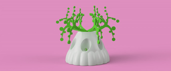 vaso fiori espirale spirale 3d print model - Mito3D