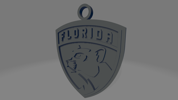 florida panthers keychain nhl national hockey league sport team keys souvenir gift winter sports usa canada america ice snow ring 3d print model - Mito3D
