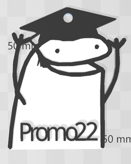 flor graduado promo22 chaveiro deformado promo 2022 3d print model - Mito3D