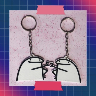 clé anneaux cœur main porte clés déformé fleurons copains mains l'amour relation amicale 3d print model - Mito3D
