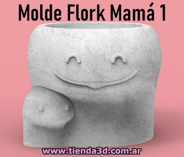 flork mom 1 pot mold 3d print model - Mito3D