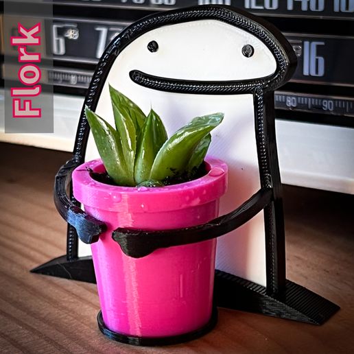 flork Topf Blumentopf meme 3D print model - Mito3D