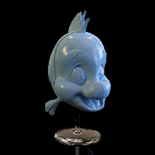 flounder pescadito sirenita 3d print model - Mito3D
