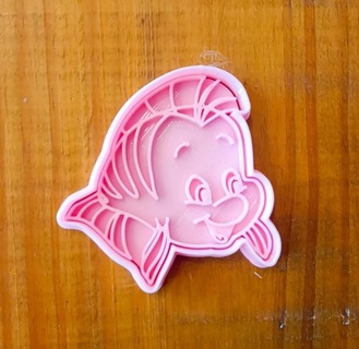 flounders little mermaid cookie cutter flanders cutting 3d print model - Mito3D