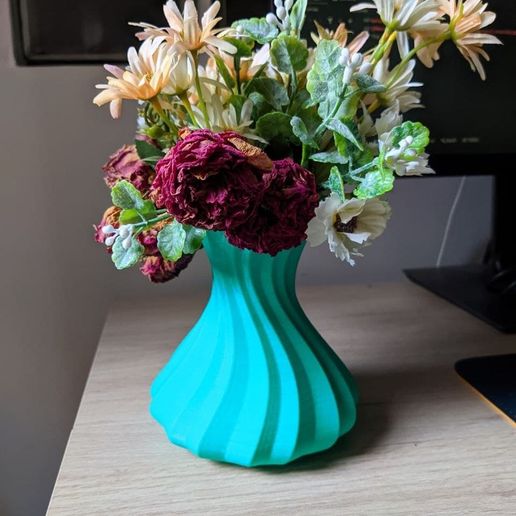 fleurs vase 3D print model - Mito3D