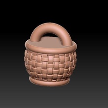 flower basket pendant jewelry 3d print model - Mito3D