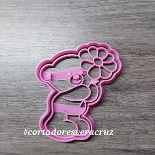 flor Urso biscoito cortador 14february Valentim coração ossoflor 3d print model - Mito3D