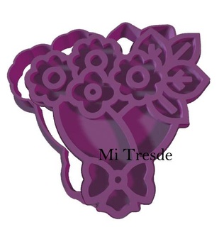 flor ramalhete cortador marcador 3d print model - Mito3D