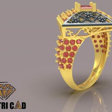 flower box ring beads jewelry rings beauty ready stl print printable 3d fashion apparel engagement wedding singapuri diamond signet indian 3d print model - Mito3D