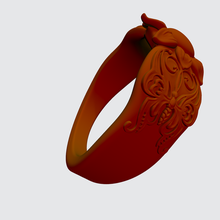 flor mariposa conformado anillo forma joyería joya 3d print model - Mito3D