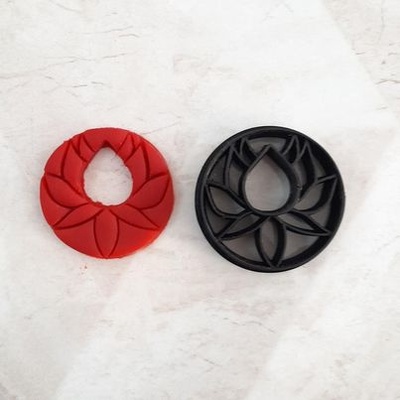 fleur cercle coupeur biscuit polymère argile accueil maison biscuits ensemble coupeurs trousse masse 3d print model - Mito3D
