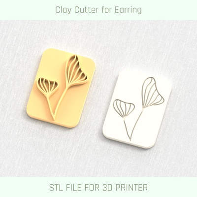 flower clay stamp ceramic texture stl earring polymer cutter tool jewellry mini cutters mirco stamps embossing 3d print model - Mito3D