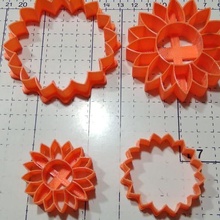 flower cookie cutter tool cutting cookies fondant 3d print model - Mito3D
