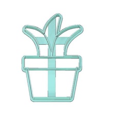 flor cortador de biscoito aloe vaso flores jardinagem do ferramenta pote cookie fondant corte 3d print model - Mito3D