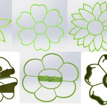 flower cookie cutter pack 3d print model - Mito3D