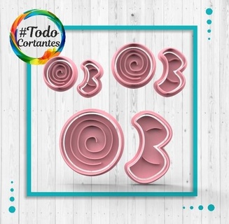 flower cutter set flowers nature floral relief framework cutting cookie mass cutters seal 3d print model - Mito3D