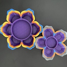 flower dish storage tray home decor 3d print model - Mito3D