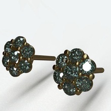 flower earing jewelry flowerearing fashion ornament diamond diamondearing juhannproduct 3d print model - Mito3D