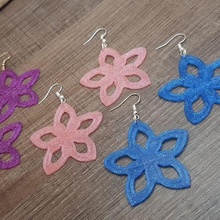 flower earring jewelry fashion stylish 3d print model - Mito3D