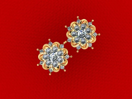 çiçek küpe e04 bilezik Solitaire yüzük takı elmas keşiş Buda altın gümüş nişan düğün cad yazdırılabilir 3d kolye bileklik bebek 3d print model - Mito3D
