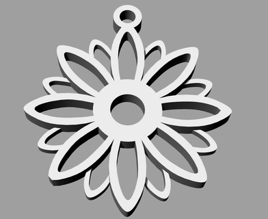 Blume Ohrringe Ohrring Schmuck elegant minimalistisch einfach 3d print model - Mito3D