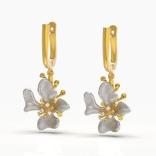 flower earrings 3d print model - Mito3D