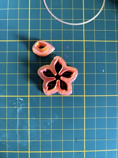 blume ohrringe schneider ohrring lehm cutter natur kunst künstler schmuck 3d print model - Mito3D