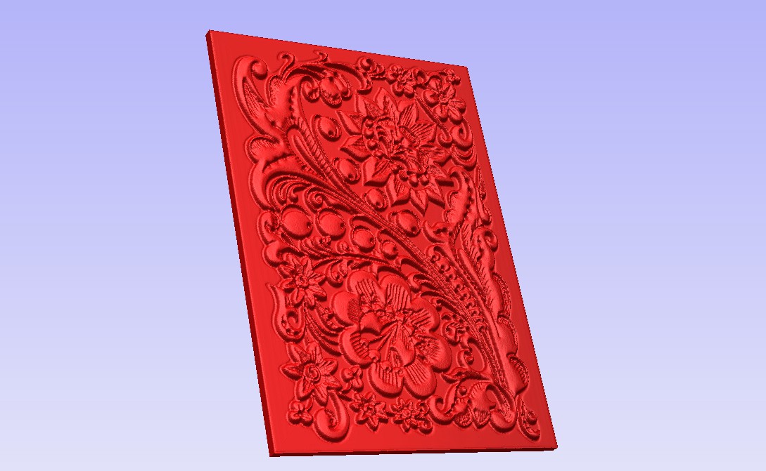 flower explosion 3d relief cnc scene 3D print model - Mito3D
