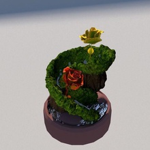 flower fountain home flowers sorter tobcoins vase 3d print model - Mito3D