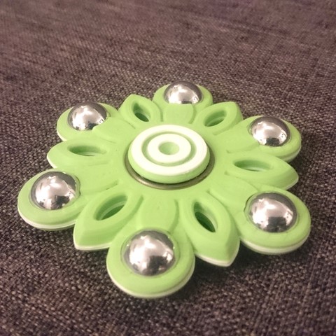 flor de la mano spinner gadget fidget 3D print model - Mito3D