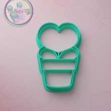 flower heart cookie cutter cutting cake cutters stamps cookiecutter frame bell christmas skates sled deer clay love car valentine'sday 3d print model - Mito3D