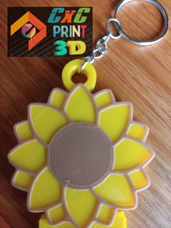 flower keychain keys 3d print model - Mito3D