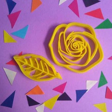 flor de la hoja del cortador galleta casa naturaleza 3d print model - Mito3D