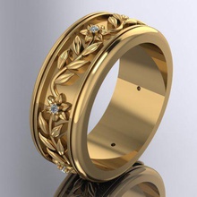 fleur de feuilles boucle d'oreille bijoux les boulons à œil or d'argent fleurs modèles exclusifs 3d print model - Mito3D